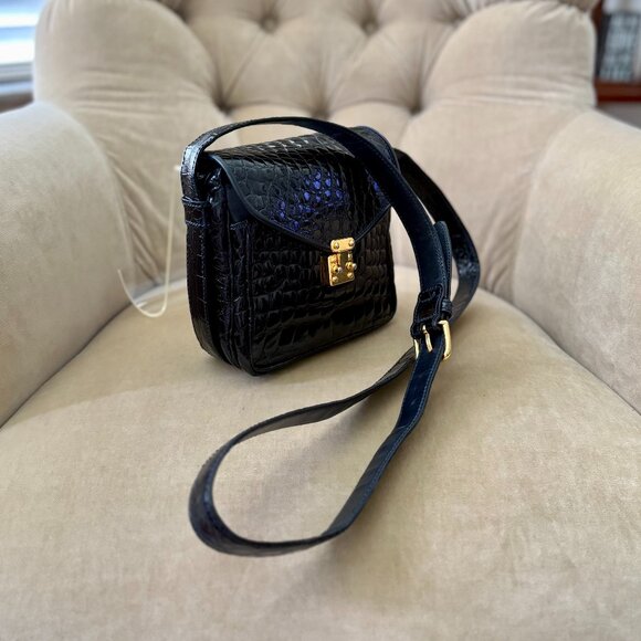 VTG Auth MAURO GOVERNA Italy Genuine Alligator Minaudiere Shoulder Bag - Picture 3 of 7